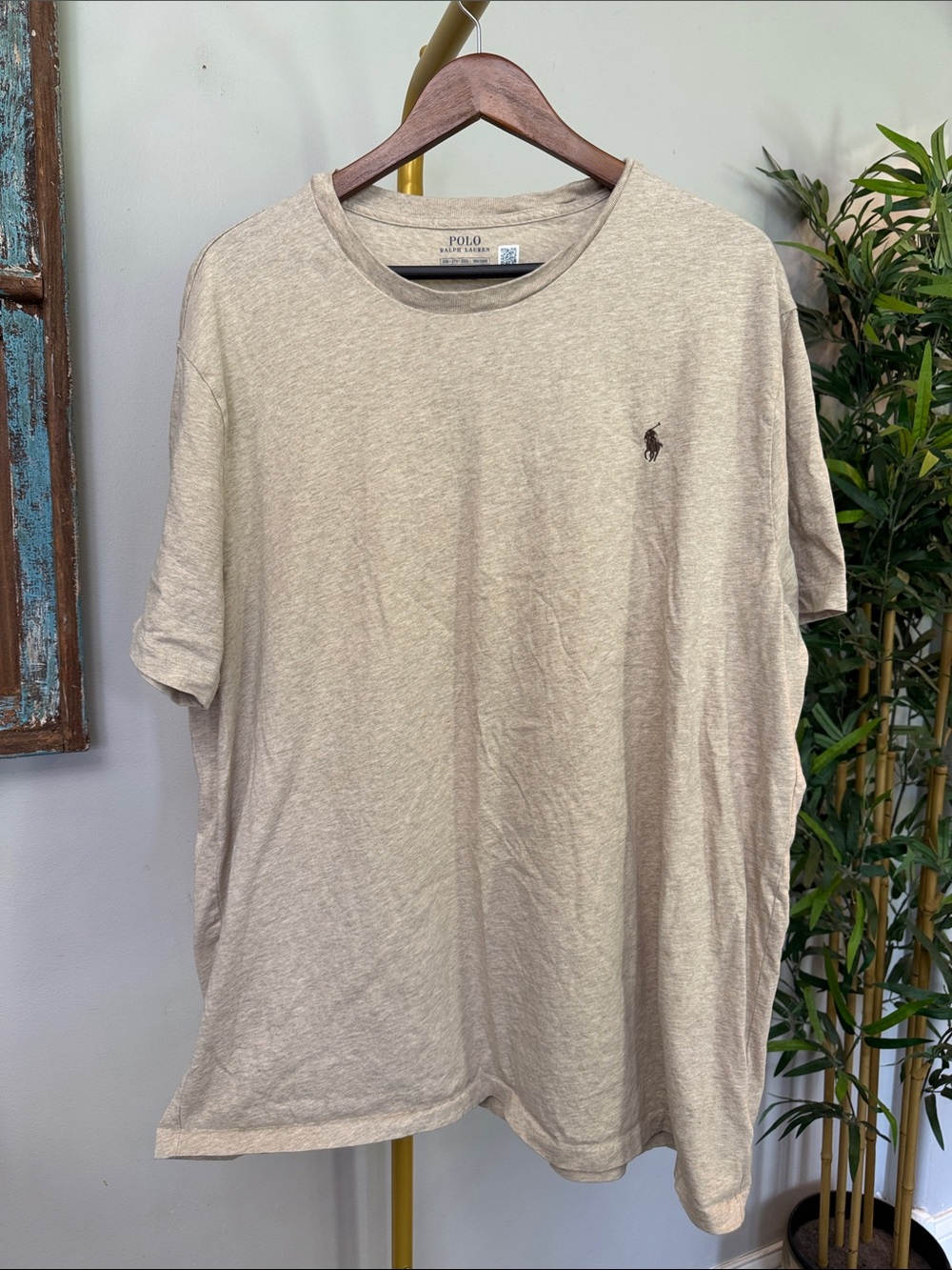 Polo by Ralph Lauren Heather Beige Crew Neck Tee XXL